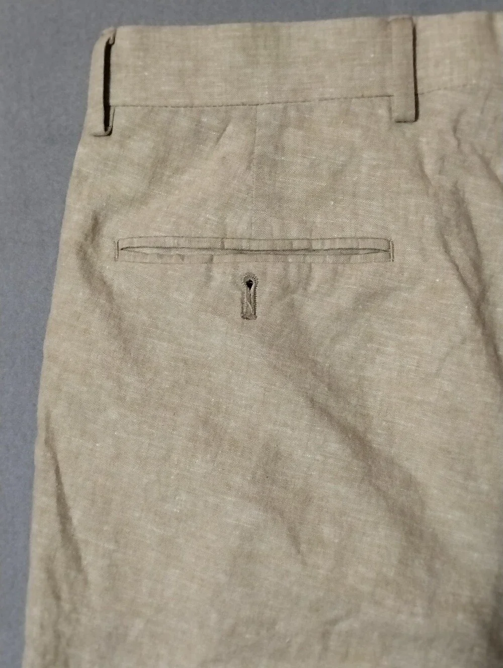 Joseph A. Bank 1905 Linen Blend Dress Pants Mens 33X32 Tan Classic Fit Pre-owned